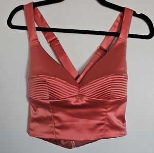 Murmur Haze Bra Top In Coral Pink Size 38